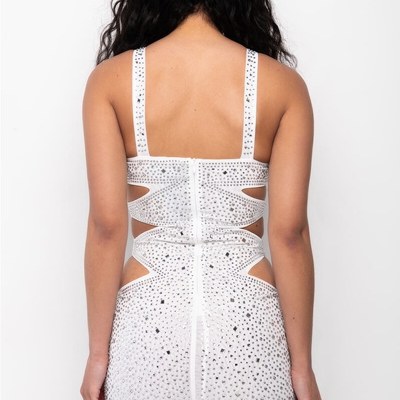 Akira No Caption needed mini rhinestone dress  SZ M - Picture 4 of 13